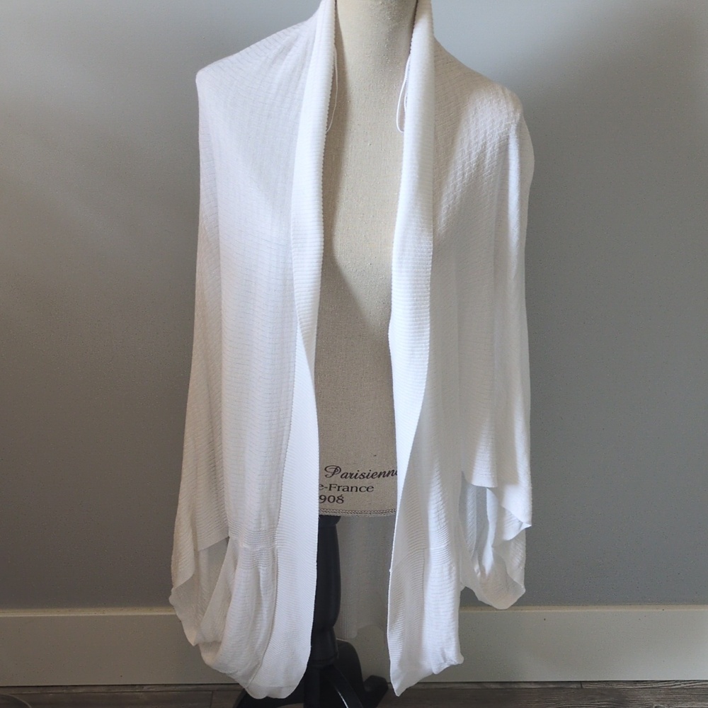 Lululemon Stillness Wrap White Cocoon Lightweight Sweater One size